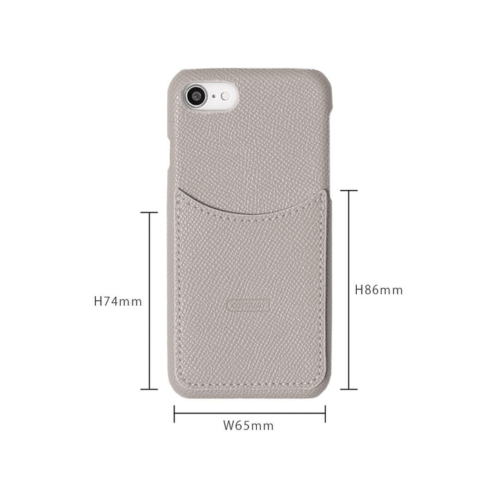 Vegan Leather Basic Smiley Pocket Back Case