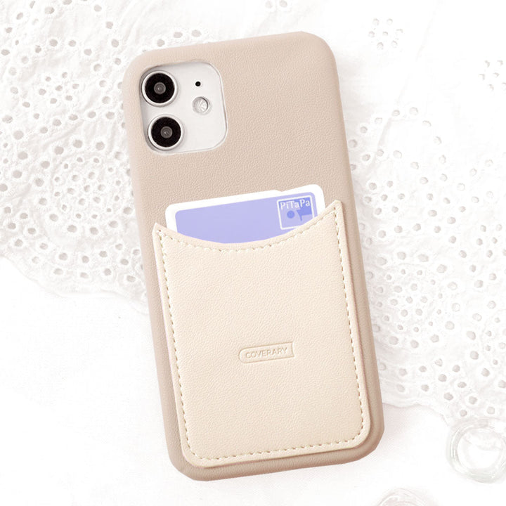 Vegan Leather Bicolor Smiley Pocket Back Case Galaxy Series