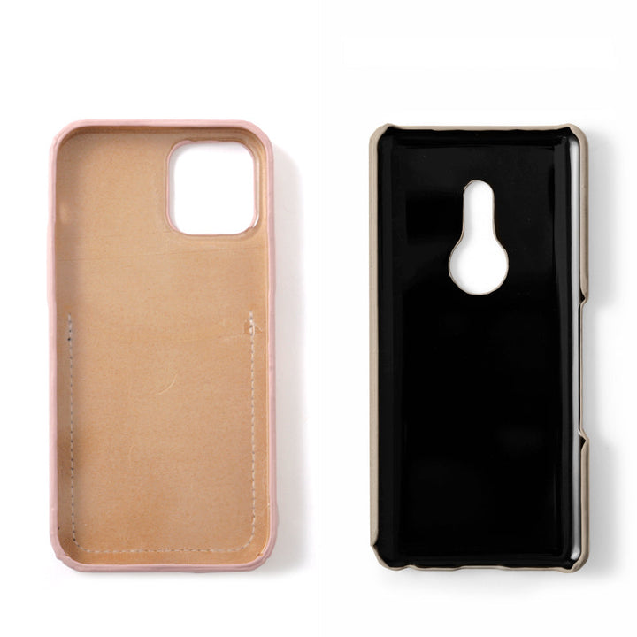 Vegan Leather Bicolor Smiley Pocket Back Case Galaxy Series