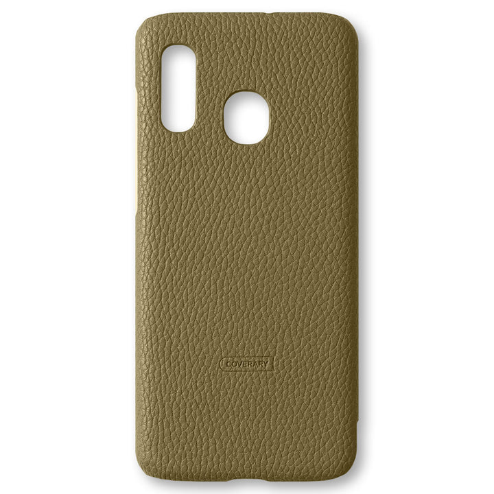 Étui arrière en cuir végan texturé couleur fumée