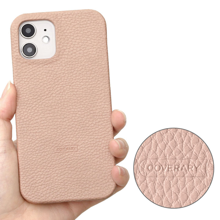Vegan leather textured smoky color back case AQUOS series