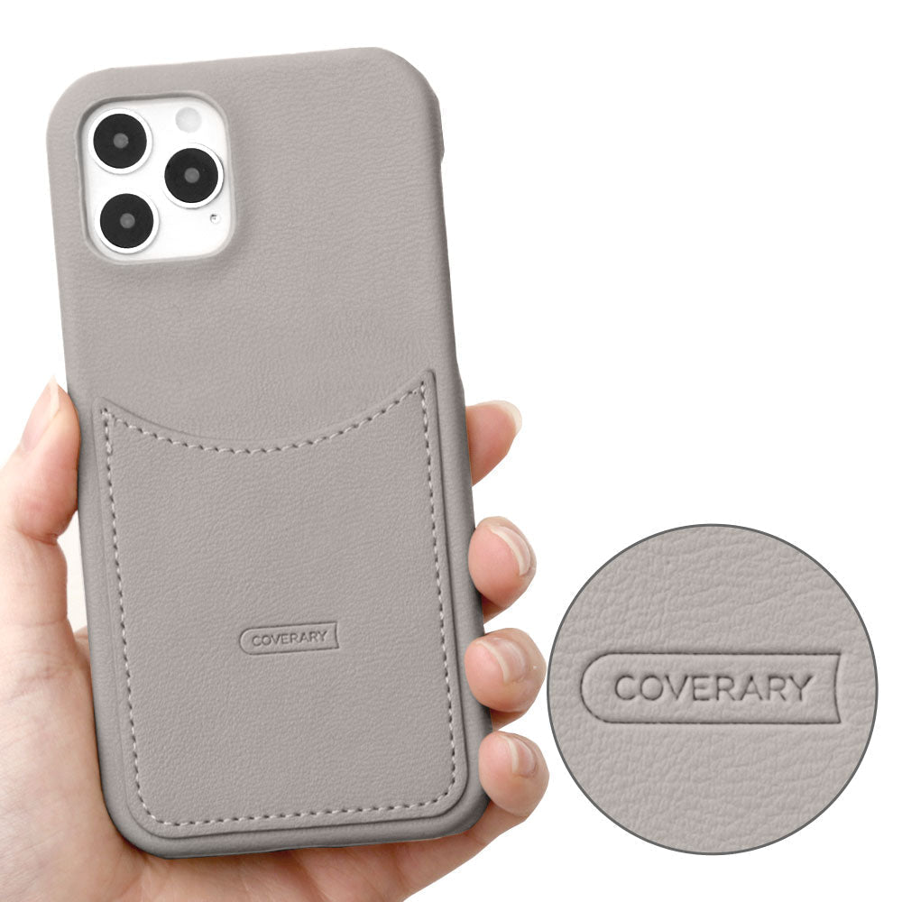 Vegan leather muted pastel smiley pocket back case Xperia series