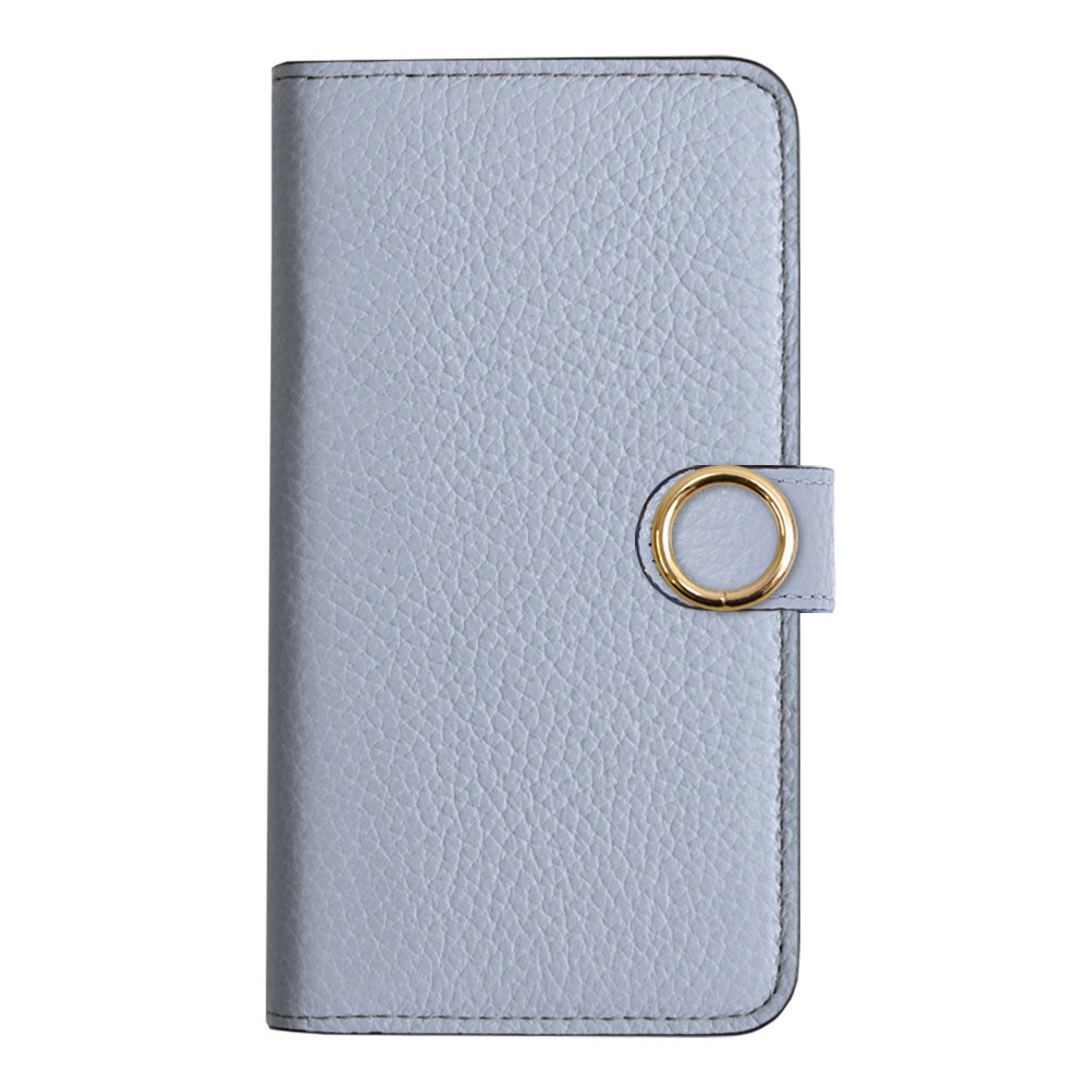 Genuine leather 32 colors Italian shrink leather card storage gold ring notebook-style case (with belt)