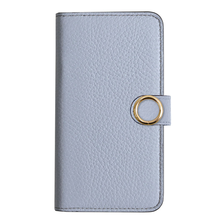 Genuine leather 32 colors Italian shrink leather card storage gold ring notebook-style case (with belt)