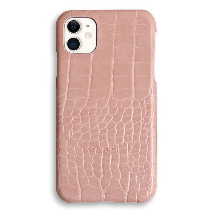 Coque arrière pastel effet crocodile