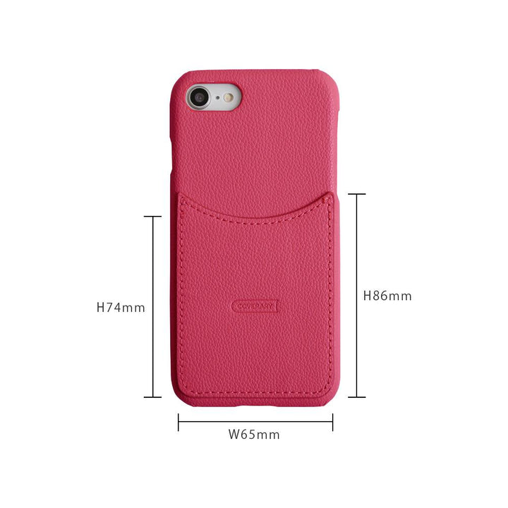 Vegan Leather Smiley Pocket Back Case iPhone Series