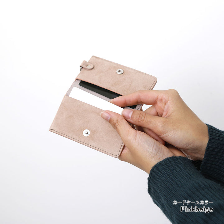 本革 ゴートレザー カードケース 吊り下げフック付き