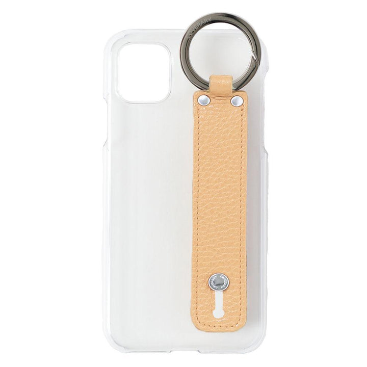 クリアケース 本革 32色 イタリアンシュリンクレザー ハンドベルト付き 背面ケース Xperiaシリーズ