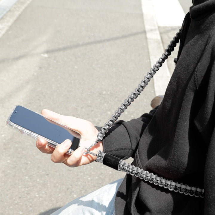 Coque transparente avec cordon paracorde motif et bandoulière, coque arrière pour la série Google Pixel