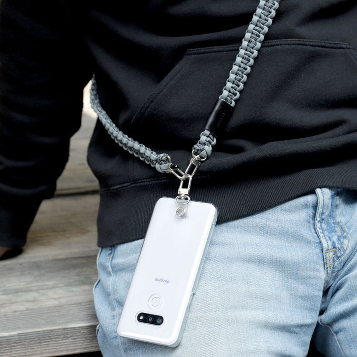 Coque transparente avec cordon paracorde motif et bandoulière, coque arrière pour la série Google Pixel