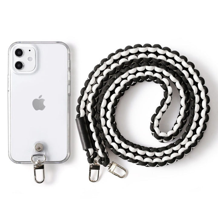 Étui transparent Paracorde uni avec bandoulière et étui arrière