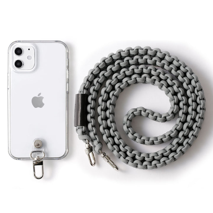 Étui transparent Paracorde uni avec bandoulière et étui arrière