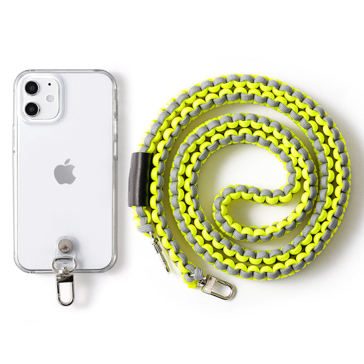 Étui transparent Paracorde uni avec bandoulière et étui arrière