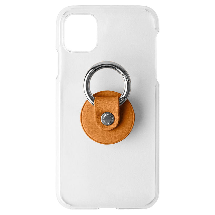 Coque transparente en cuir véritable cuir Tochigi avec anneau pour smartphone pour la série Galaxy