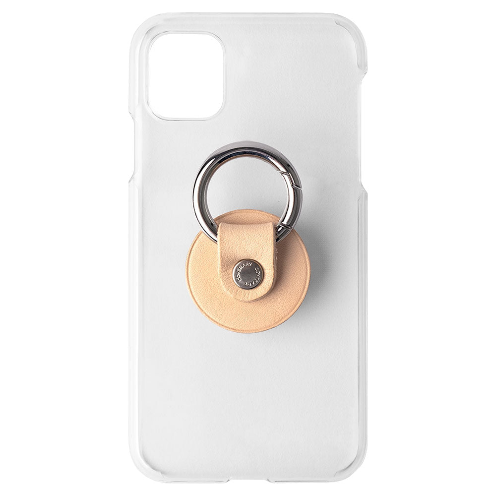 Clear case genuine leather Tochigi leather with smartphone ring back case Google Pixel series