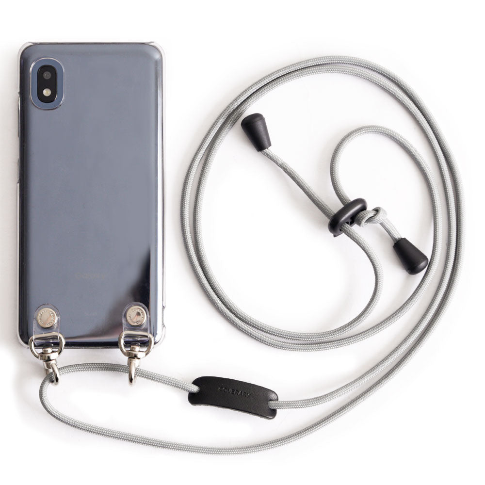 Clear case with shoulder strap, plain, back case for AQUOS series