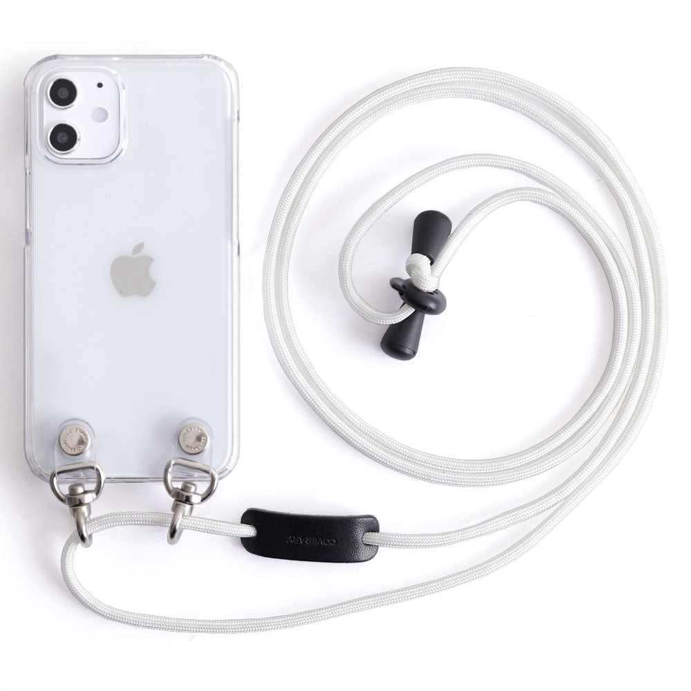 Clear case with shoulder strap, plain, back case for AQUOS series