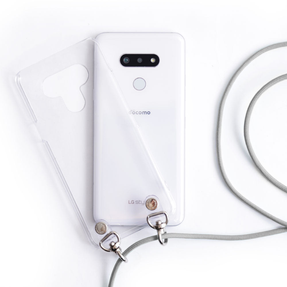 Clear case with shoulder strap, plain, back case for AQUOS series