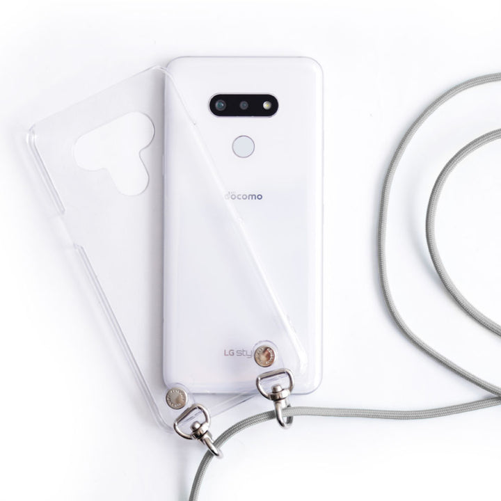 Clear case with shoulder strap, plain, back case for AQUOS series