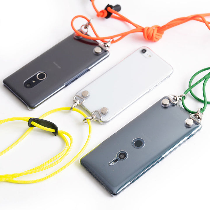 Clear case with shoulder strap, plain, back case for AQUOS series