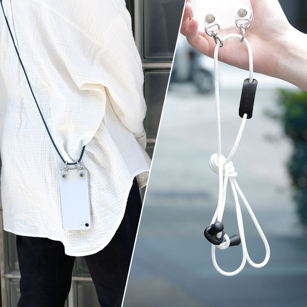 Clear case with shoulder strap, plain, back case for Xperia series