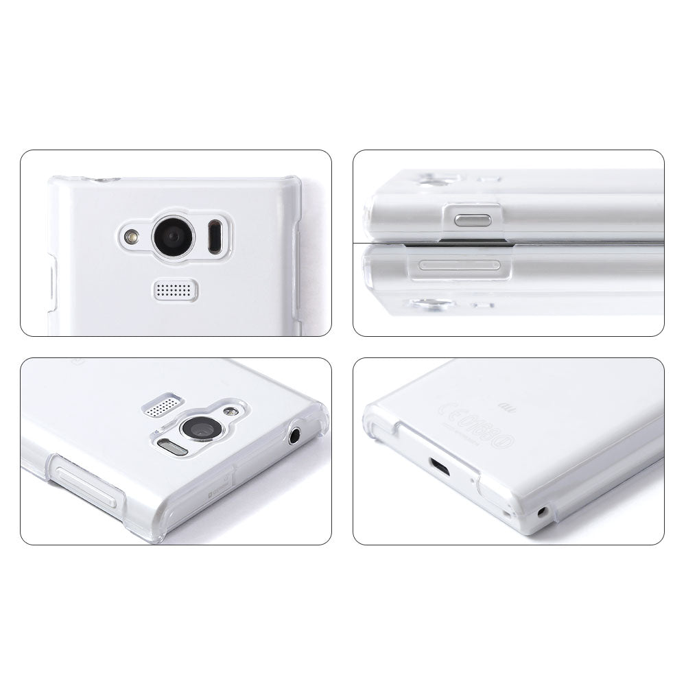Clear case with shoulder strap, plain, back case for AQUOS series