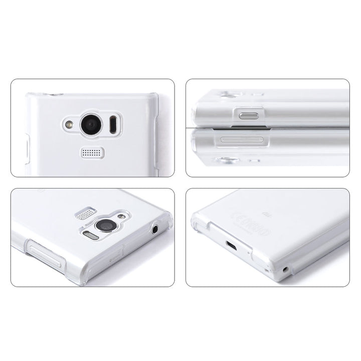 Clear case with shoulder strap, plain, back case for AQUOS series