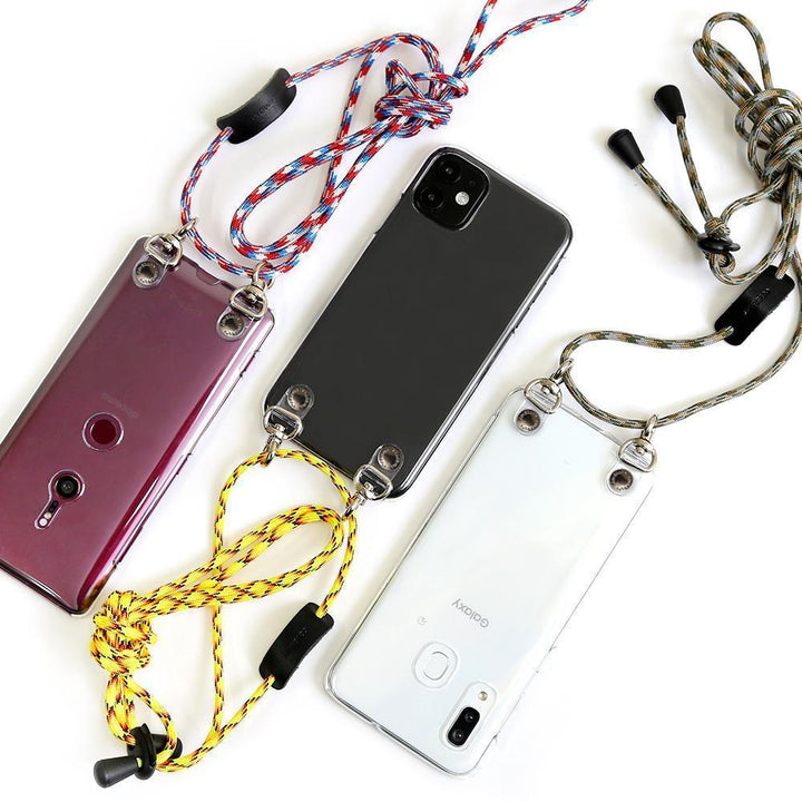 クリアケース ショルダーストラップ付き 背面ケース HUAWEIシリーズ