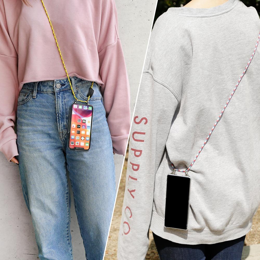 クリアケース ショルダーストラップ付き 背面ケース LGシリーズ