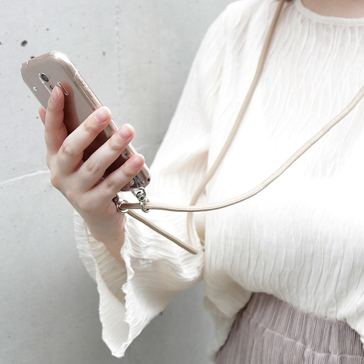 Étui transparent avec bandoulière basique, étui arrière A pour la série iPhone