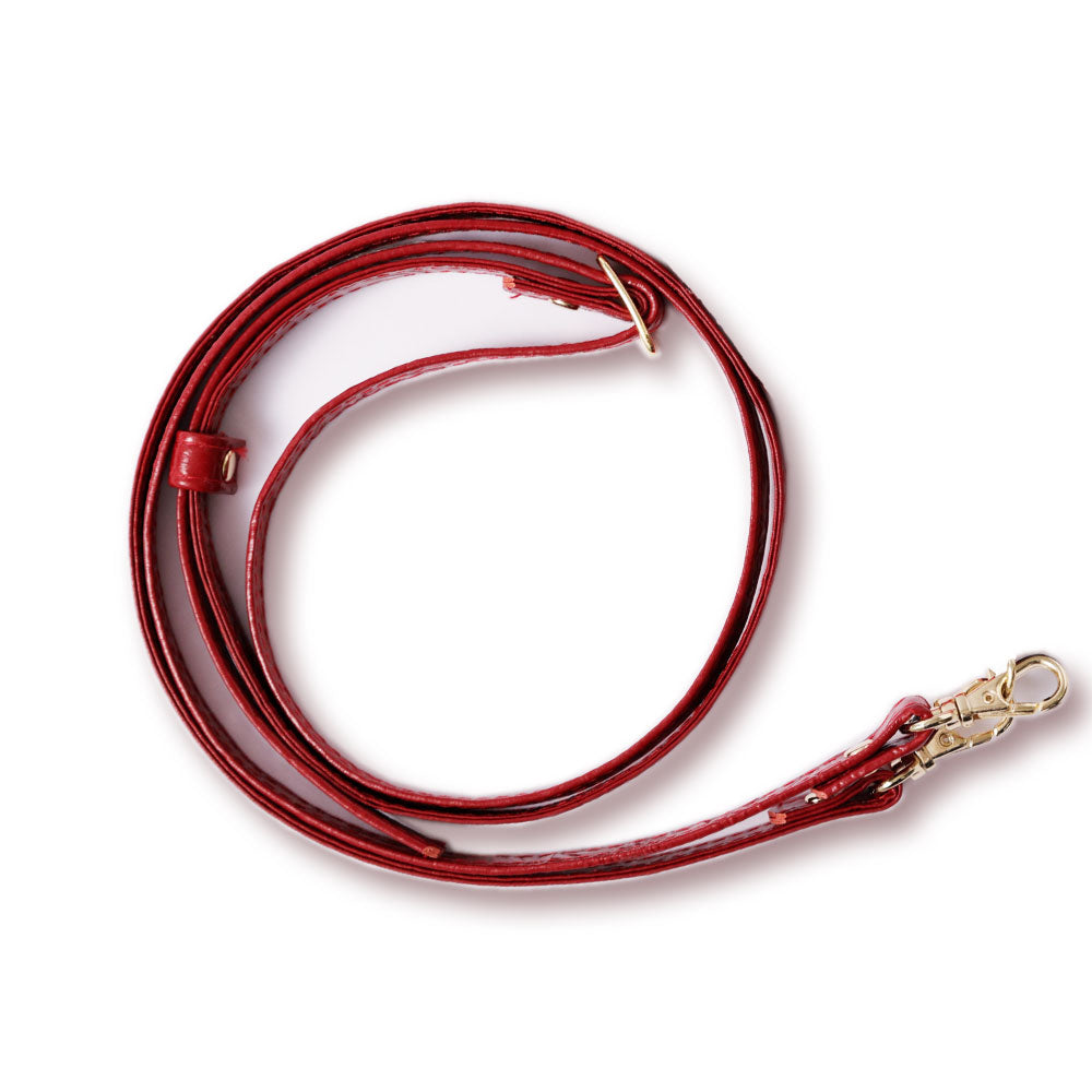 本革 エンボスレザー アンティークフラワー ショルダーストラップ