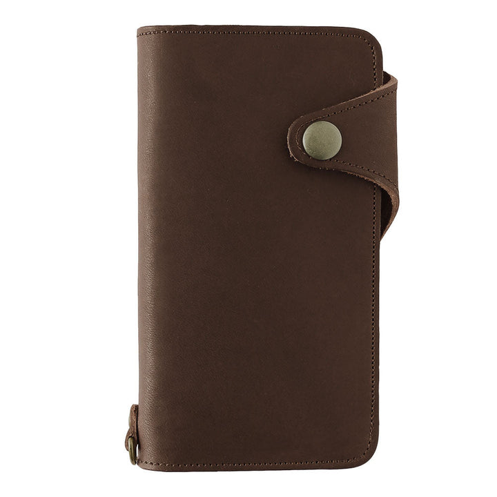 Étui portefeuille en cuir véritable italien avec rangement pour cartes (avec ceinture) pour la série Galaxy