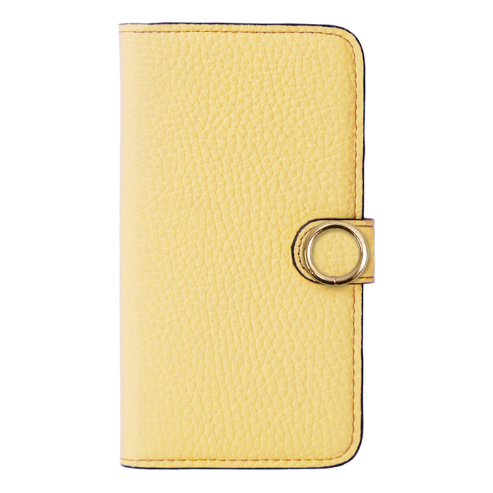 Genuine leather 32 colors Italian shrink leather card storage gold ring notebook-style case (with belt)