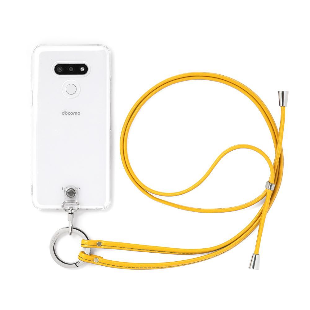 クリアケース 本革 リングショルダーストラップ(金具調整あり)付き 背面ケース Xperiaシリーズ