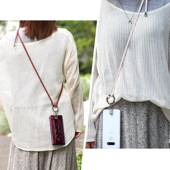 クリアケース 本革 リングショルダーストラップ(金具調整あり)付き 背面ケース Google Pixelシリーズ