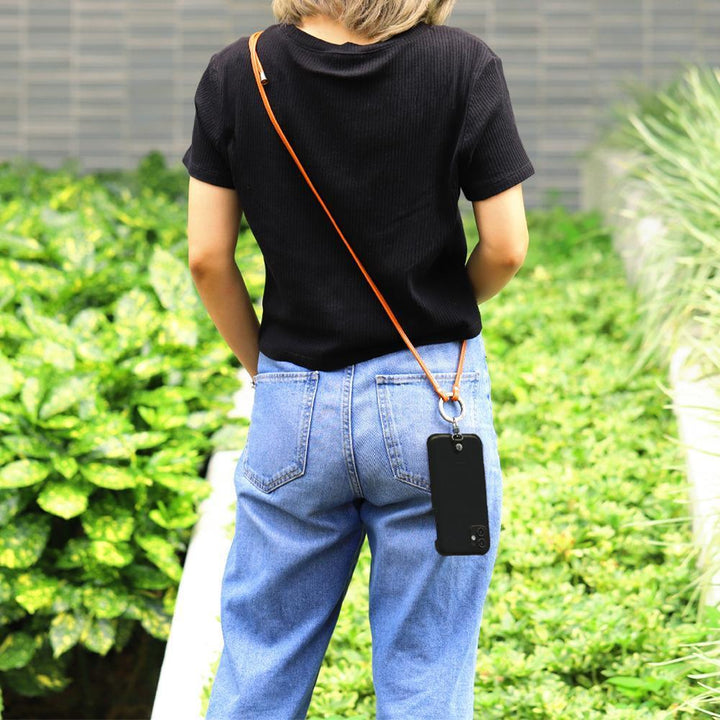 本革 栃木レザー リングショルダーストラップ(金具調整あり)付き 背面ケース Xperiaシリーズ