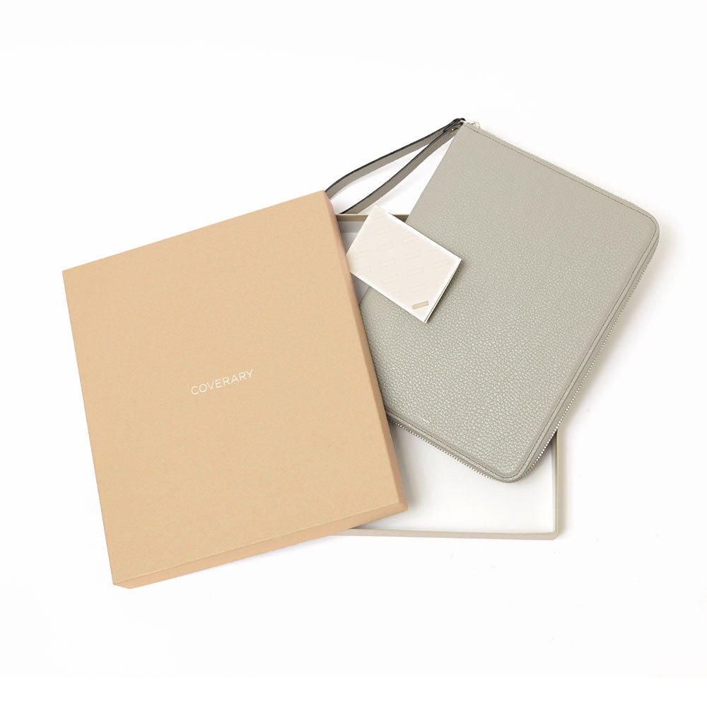 Étui multifonction en cuir italien grainé véritable avec sac intérieur, livré avec boîte cadeau