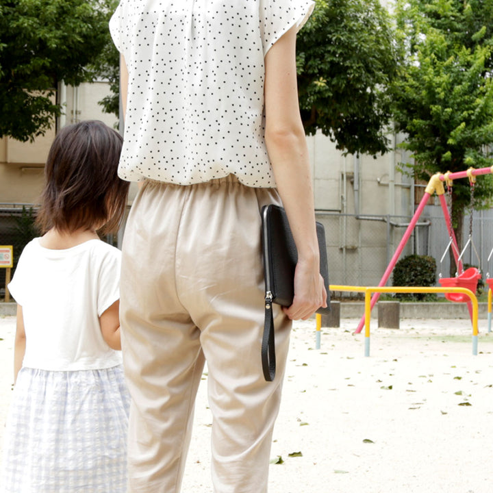 Étui multifonction en cuir italien grainé véritable avec sac intérieur, livré avec boîte cadeau