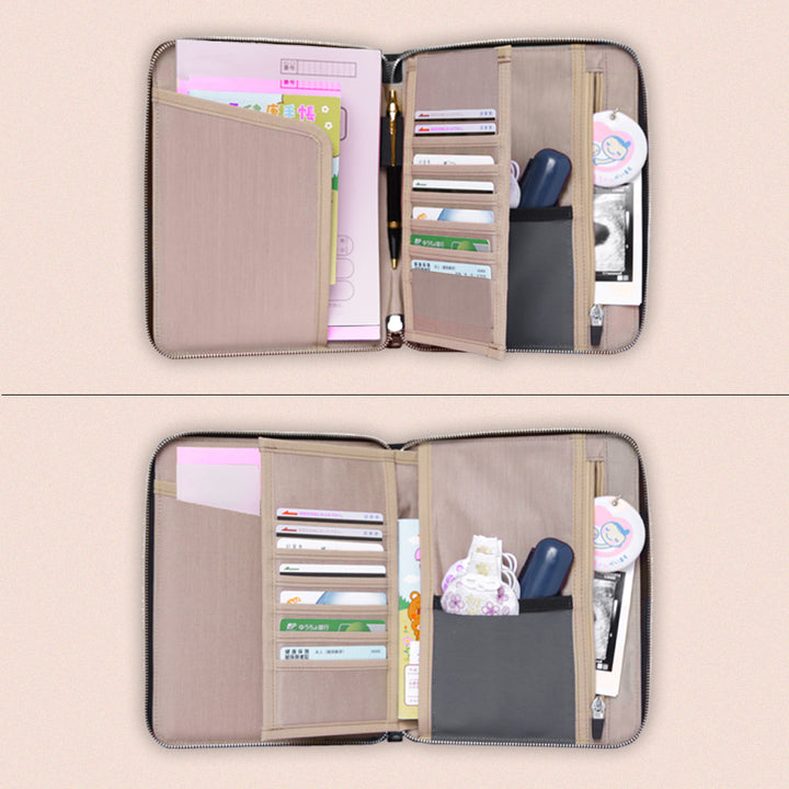 Étui multifonction en cuir italien grainé véritable avec sac intérieur, livré avec boîte cadeau