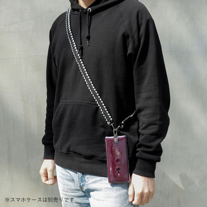 Étui transparent Paracorde uni avec bandoulière et étui arrière