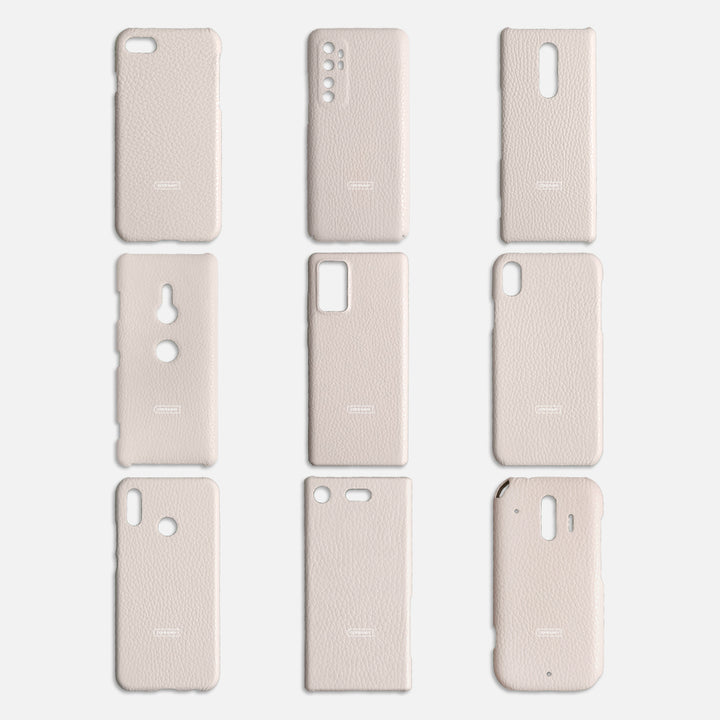 本革 32色 イタリアンシュリンクレザー フラワーデコ 背面ケース フラワーA