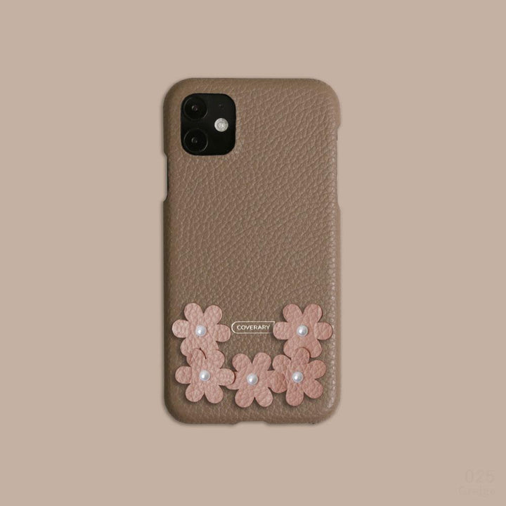 Genuine Leather 32 Colors Italian Shrink Leather Flower Deco Back Case Flower A Google Pixel Series