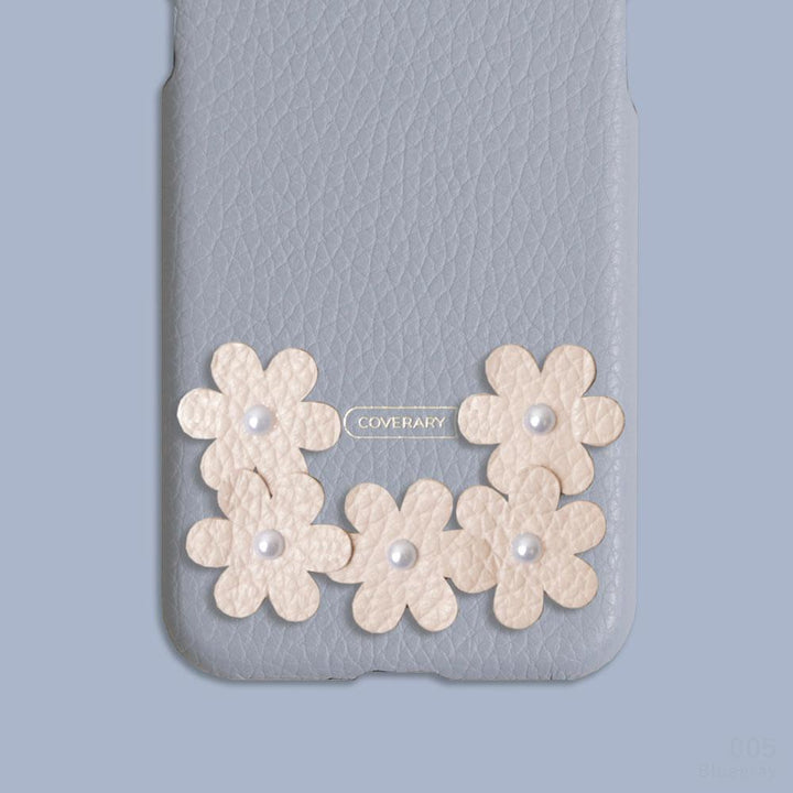 Genuine Leather 32 Colors Italian Shrink Leather Flower Deco Back Case Flower A Google Pixel Series