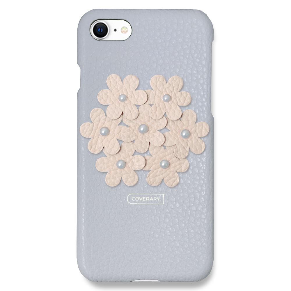 本革 32色 イタリアンシュリンクレザー フラワーデコ背面ケース フラワーB Google Pixelシリーズ