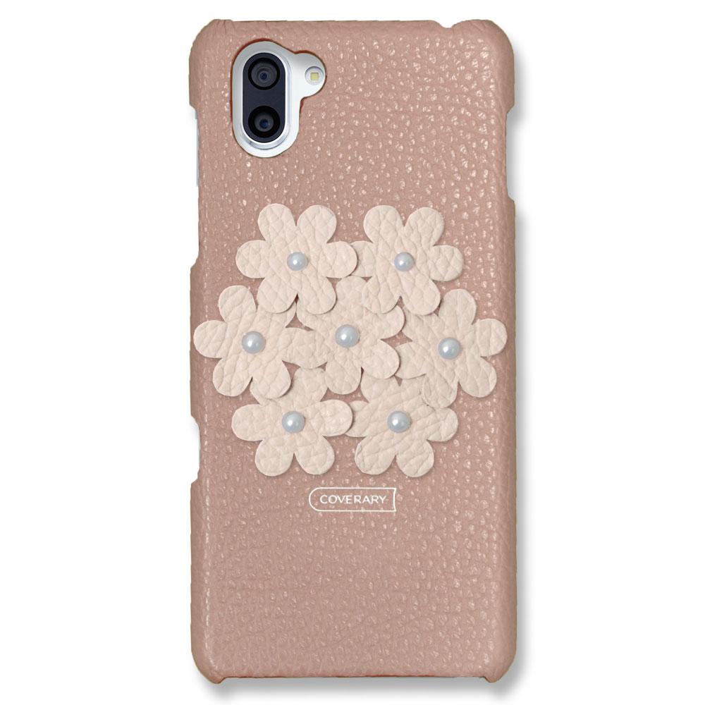 本革 32色 イタリアンシュリンクレザー フラワーデコ背面ケース フラワーB Google Pixelシリーズ