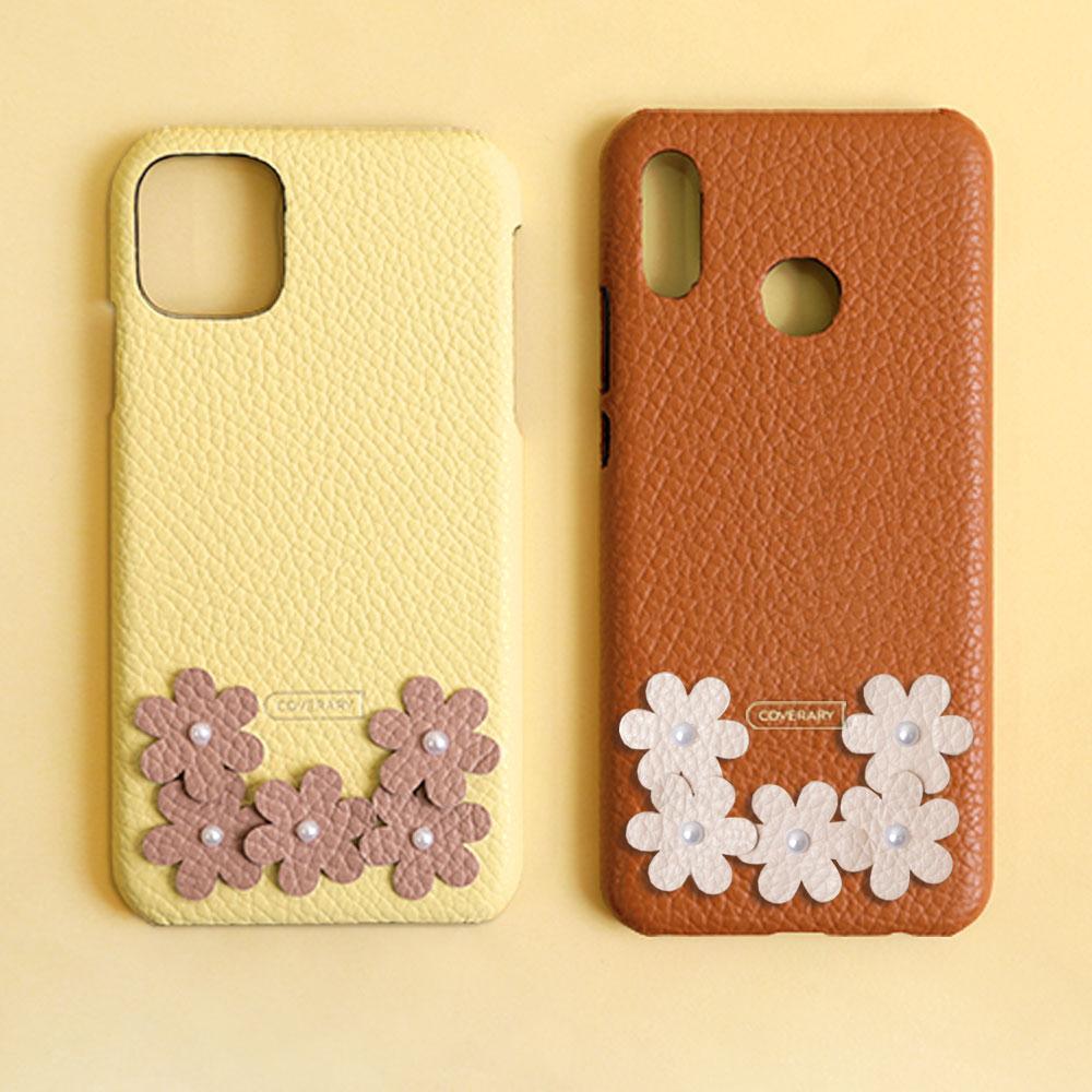 Genuine Leather 32 Colors Italian Shrink Leather Flower Deco Back Case Flower A Google Pixel Series