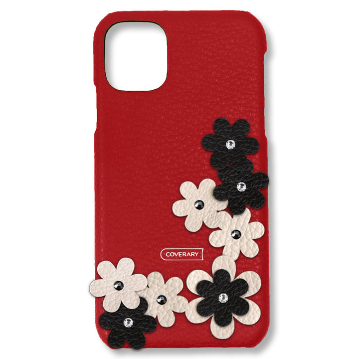 Genuine leather 32 colors Italian shrink leather flower decoration back case petals