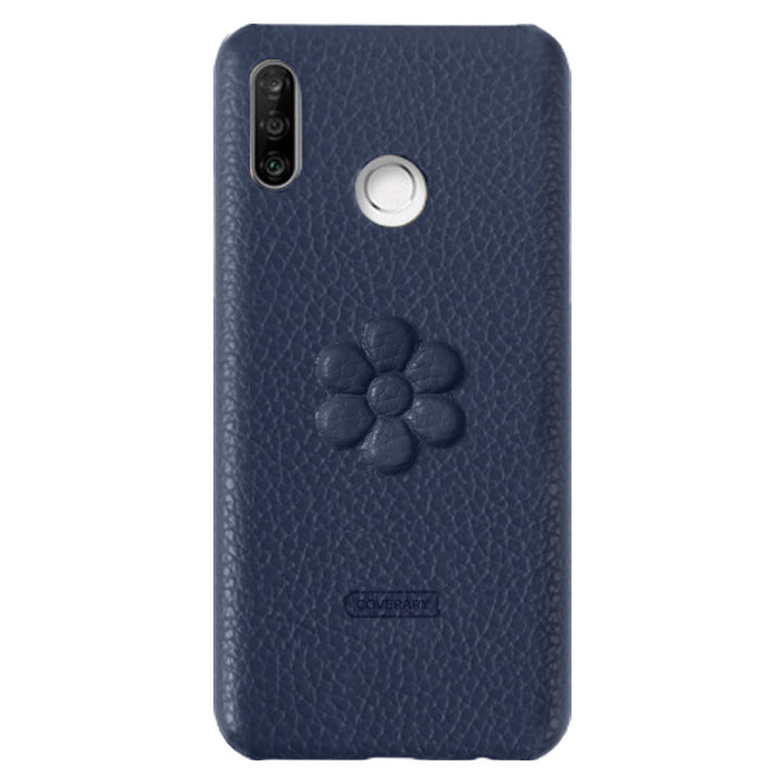 Genuine leather 32 colors Italian shrink leather flower embossing back case