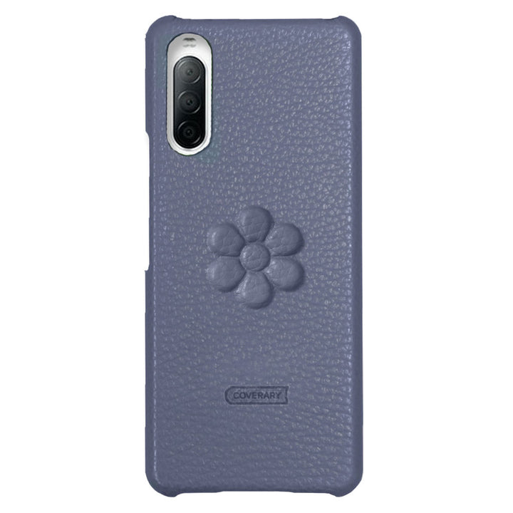 Genuine leather 32 colors Italian shrink leather flower embossing back case