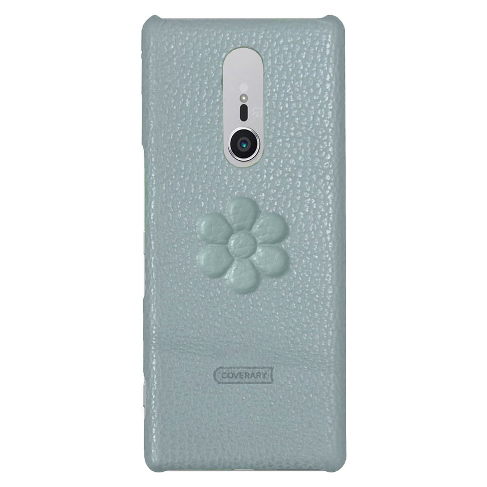 Genuine leather 32 colors Italian shrink leather flower embossing back case